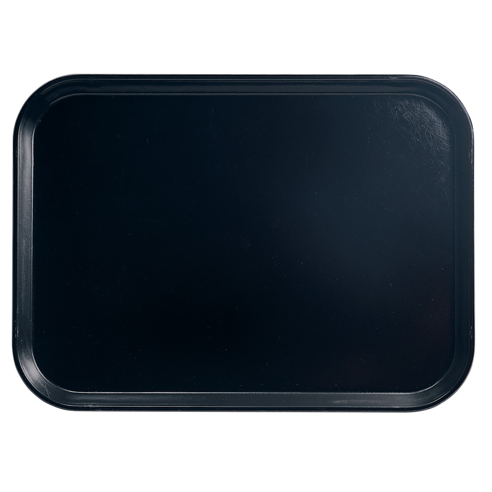 Cambro Camtray Rectangular Serving Trays, 14in x 18in, Black, Pack Of 12 Trays MPN:1418110