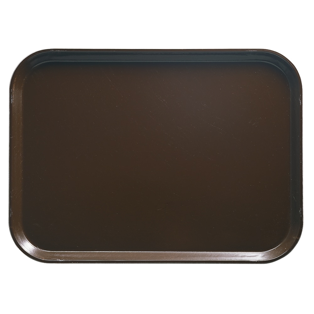Cambro Camtray Rectangular Serving Trays, 14in x 18in, Brazil Brown, Pack Of 12 Trays MPN:1418116