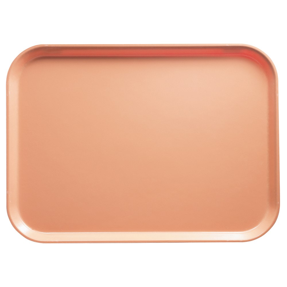 Cambro Camtray Rectangular Serving Trays, 14in x 18in, Dark Peach, Pack Of 12 Trays MPN:1418117
