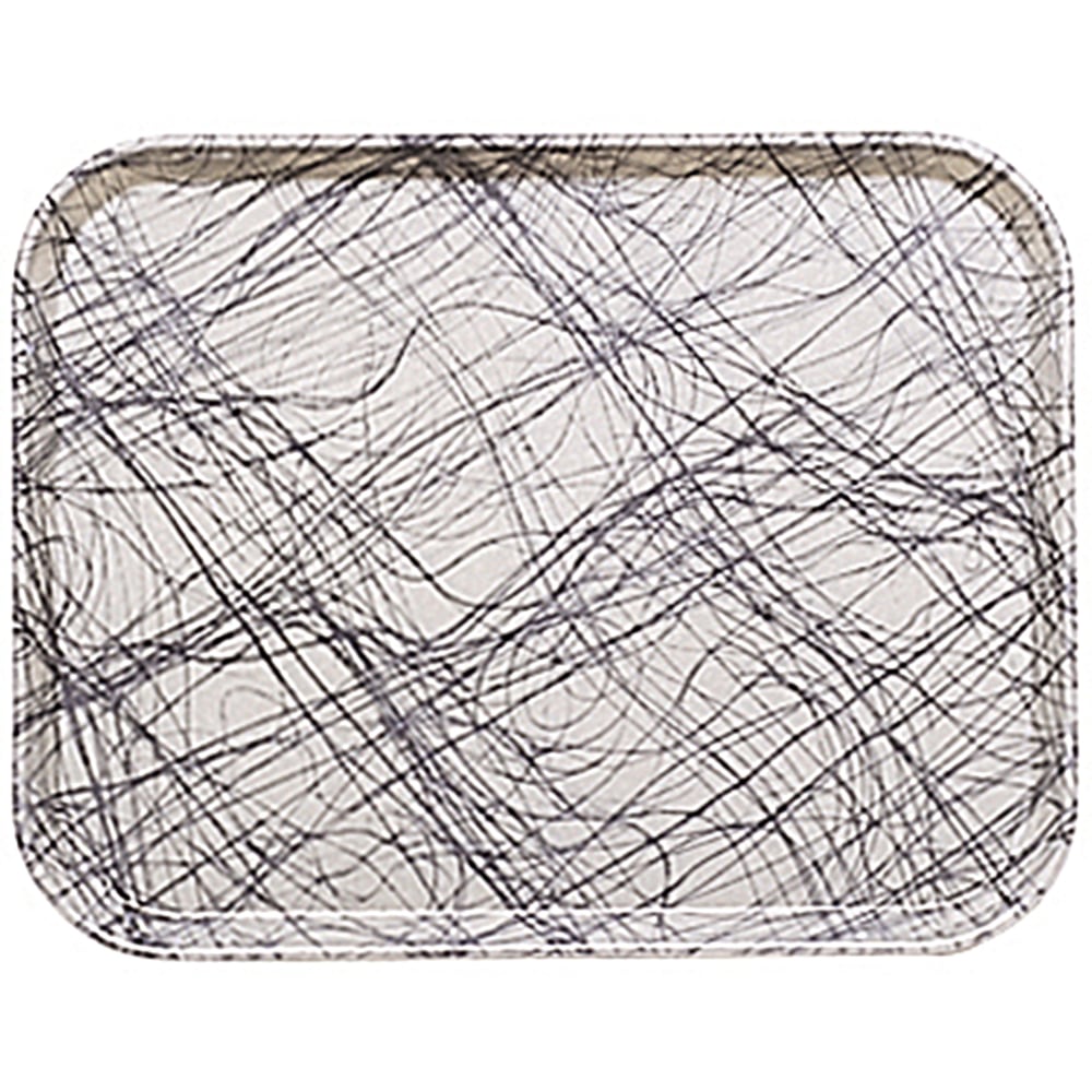 Cambro Camtray Rectangular Serving Trays, 14in x 18in, Gray Swirl, Pack Of 12 Trays MPN:1418277