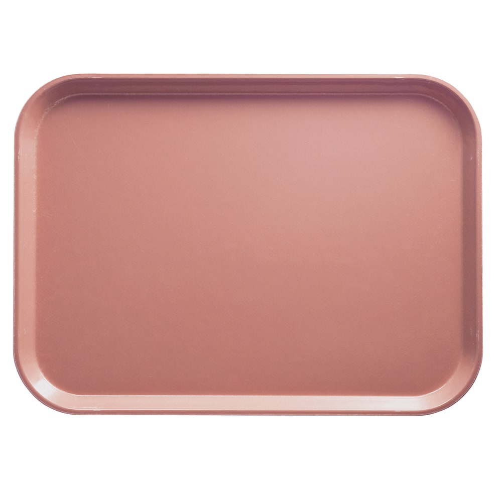 Cambro Camtray Rectangular Serving Trays, 14in x 18in, Blush, Pack Of 12 Trays MPN:1418409