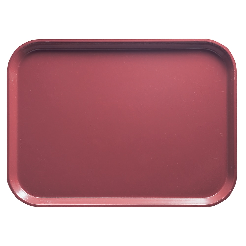Cambro Camtray Rectangular Serving Trays, 14in x 18in, Raspberry Cream, Pack Of 12 Trays MPN:1418410