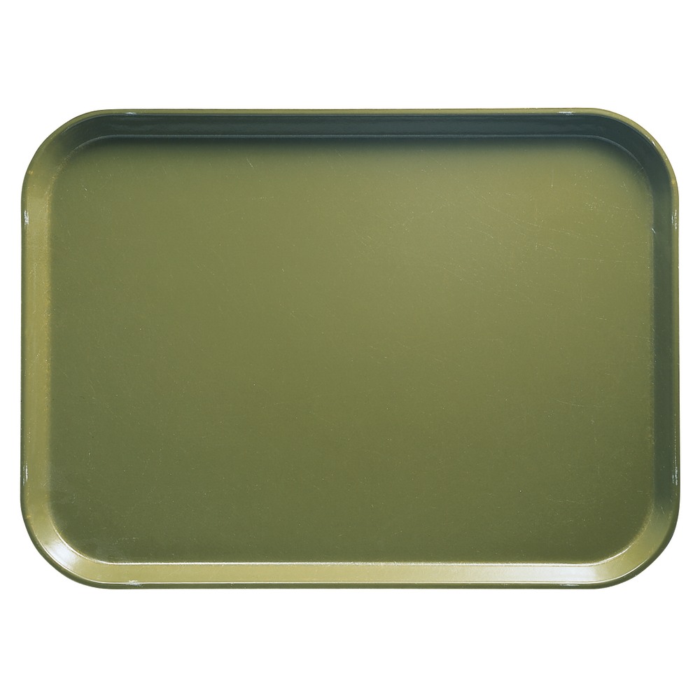 Cambro Camtray Rectangular Serving Trays, 14in x 18in, Olive, Pack Of 12 Trays MPN:1418428