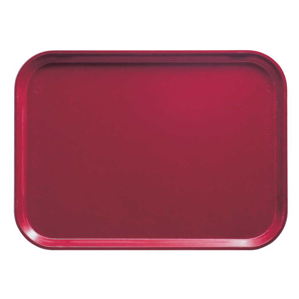 Cambro Camtray Rectangular Serving Trays, 14in x 18in, Cherry Red, Pack Of 12 Trays MPN:1418505