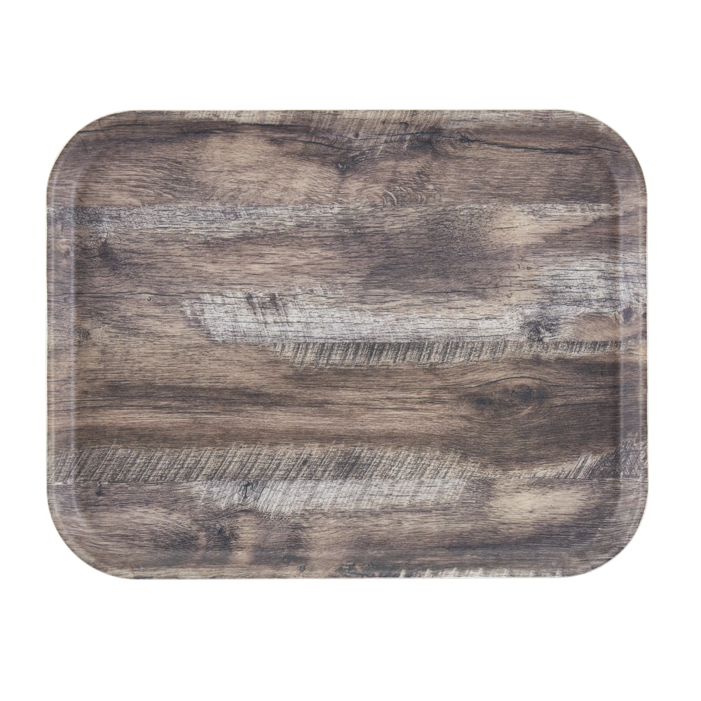 Cambro Rectangular Decor Series Camtrays, 7/8in x 14-1/16in, Dark Oak, Set Of 12 Trays MPN:1418DC825