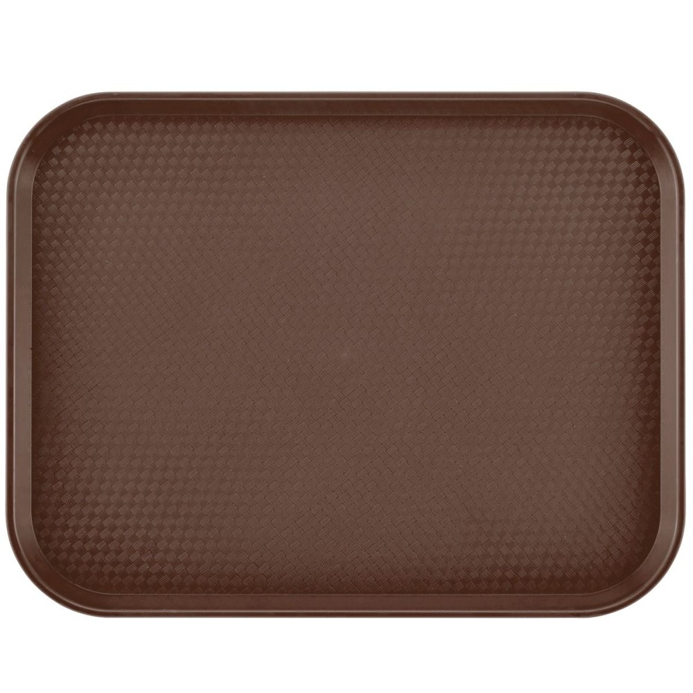Cambro Fast Food Trays, 14in x 18in, Brown, Pack Of 12 Trays MPN:1418FF167