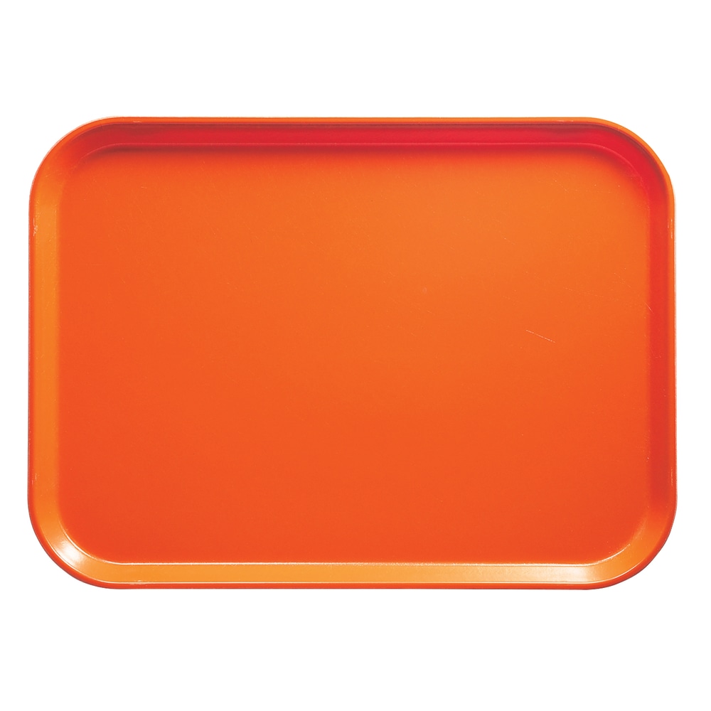 Cambro Camtray Rectangular Serving Trays, 15in x 20-1/4in, Citrus Orange, Pack Of 12 Trays MPN:1520220