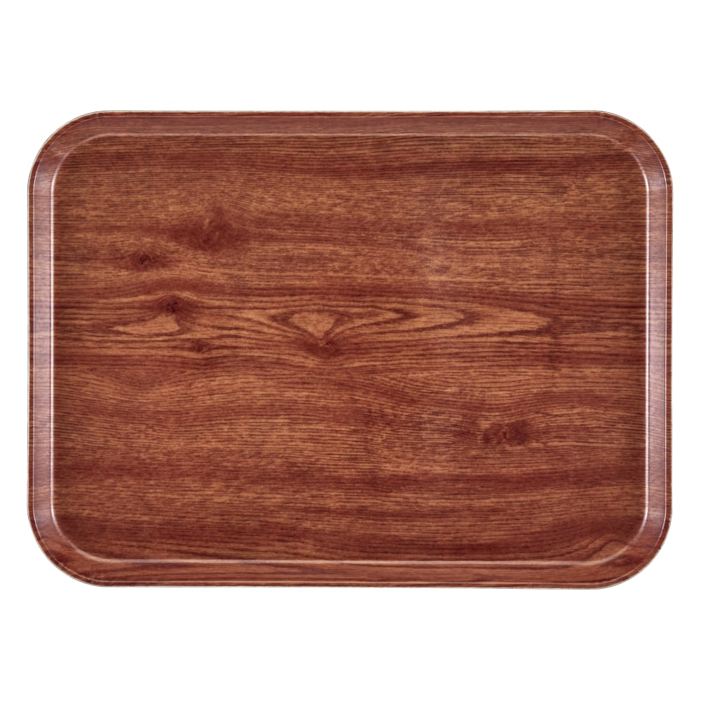 Cambro Camtray Rectangular Serving Trays, 15in x 20-1/4in, Country Oak, Pack Of 12 Trays MPN:1520304