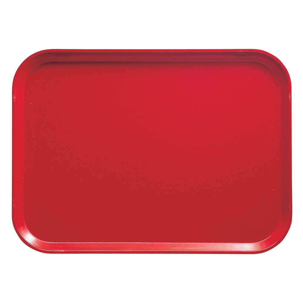 Cambro Camtray Rectangular Serving Trays, 15in x 20-1/4in, Signal Red, Pack Of 12 Trays MPN:1520510
