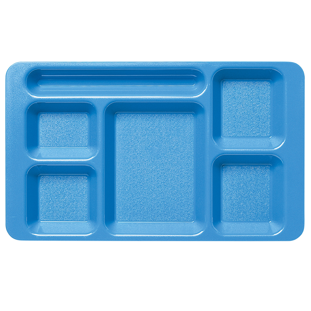 Cambro Camwear 5-Compartment Trays, 15inW, Blue, Pack Of 24 Trays MPN:1596CW168