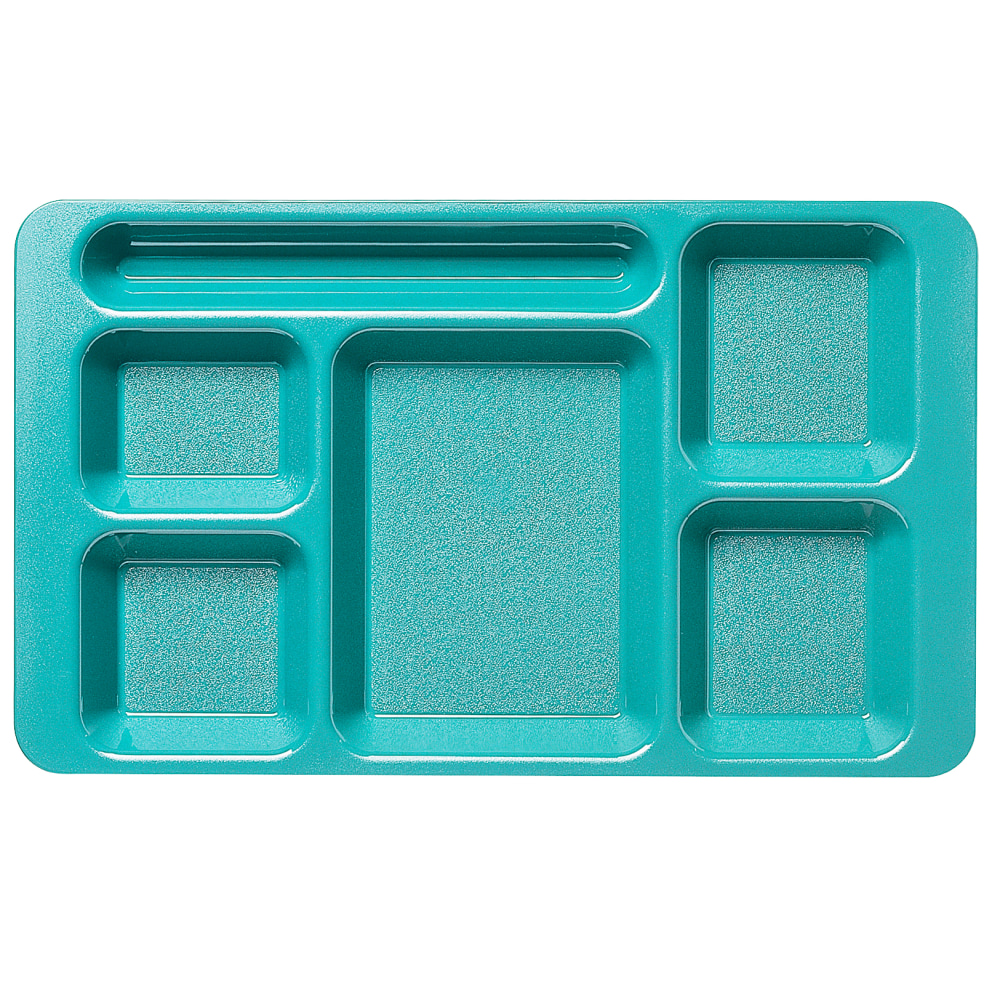 Cambro Camwear 5-Compartment Trays, Teal, Pack Of 24 Trays MPN:1596CW414