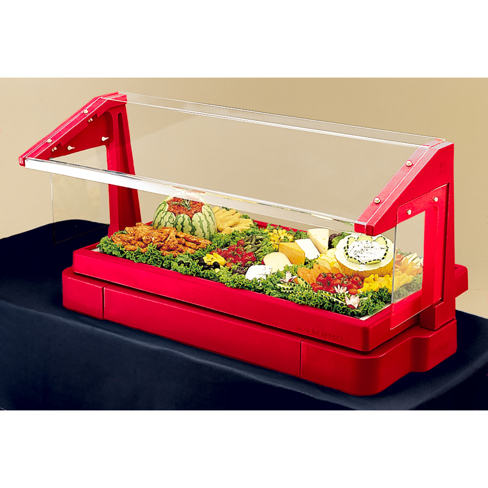 Cambro Buffet Bar With Sneeze Guard, 24-1/2inH x 24-1/8inW x 48inD, Red MPN:BBR480158