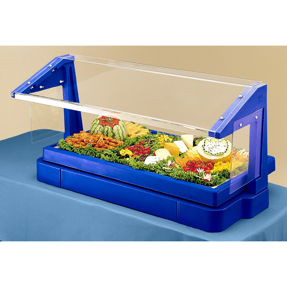 Cambro Buffet Bar With Sneeze Guard, 24-1/2inH x 24-1/8inW x 48inD, Navy Blue MPN:BBR480186