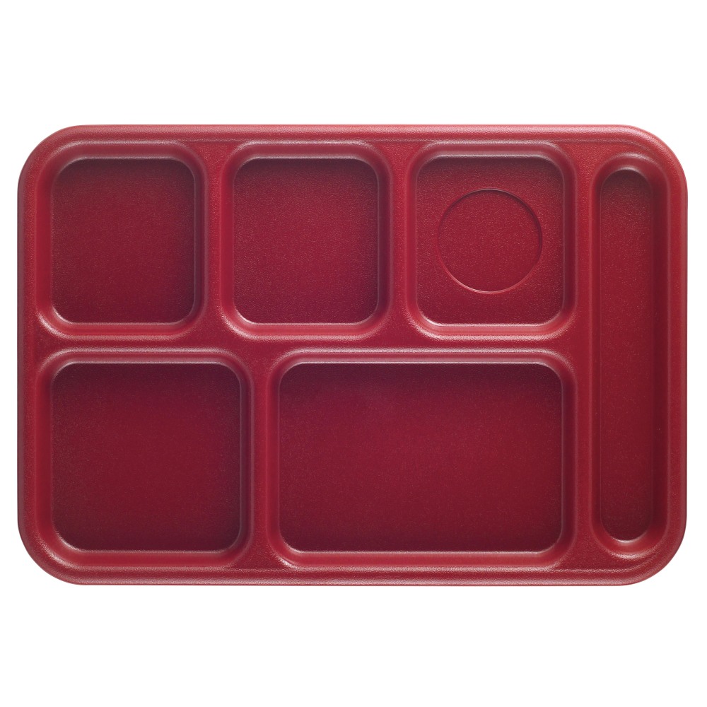 Cambro Co-Polymer Compartment Trays, Cranberry, Pack Of 24 Trays MPN:BCT1014416