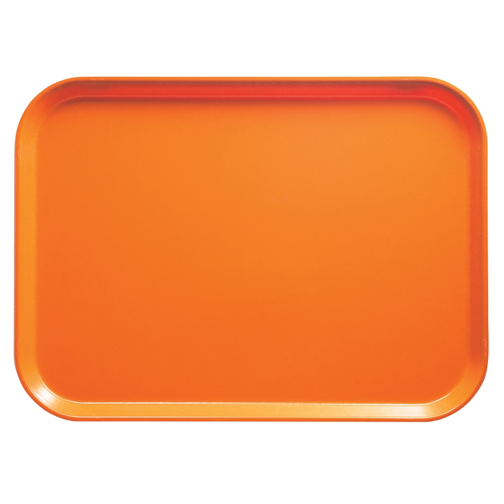 Cambro Camtray Rectangular Serving Trays, 14in x 18in, Orange Pizazz, Pack Of 12 Trays MPN:CAM1418222