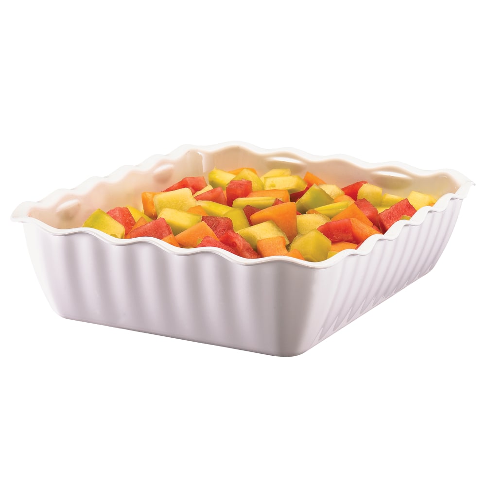 Cambro Plastic Deli Crocks, 4.9 Qt, White, Pack Of 6 Crocks MPN:DC10148