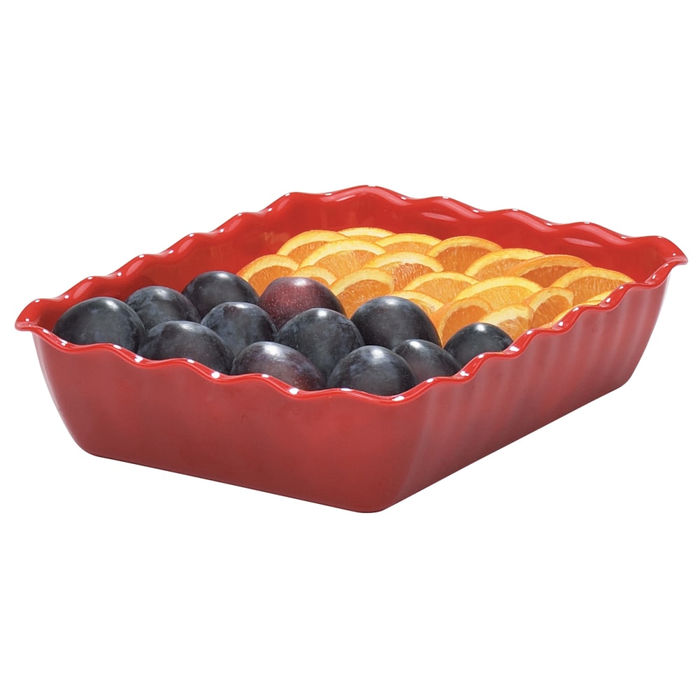 Cambro Plastic Deli Crocks, 4.9 Qt, Red, Pack Of 6 Crocks MPN:DC10404