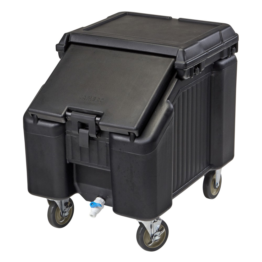 Cambro SlidingLid Ice Caddy, 100-Lb Capacity, Black MPN:ICS100L110