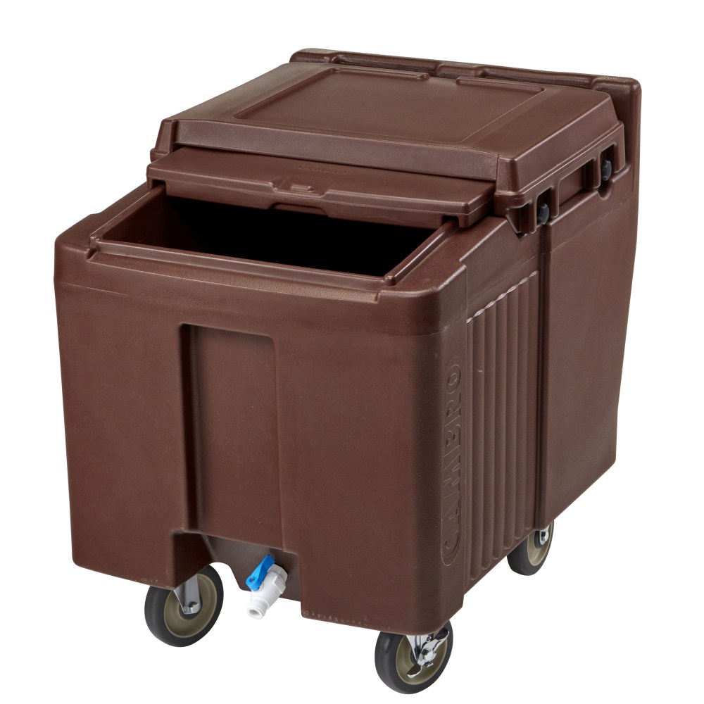 Cambro SlidingLid Ice Caddy, 125-Lb Capacity, Dark Brown MPN:ICS125L131