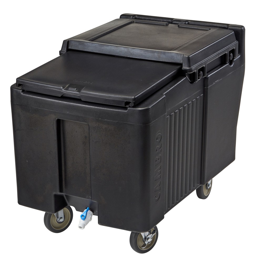 Cambro SlidingLid Ice Caddy, 175-Lb Capacity, Black MPN:ICS175L110