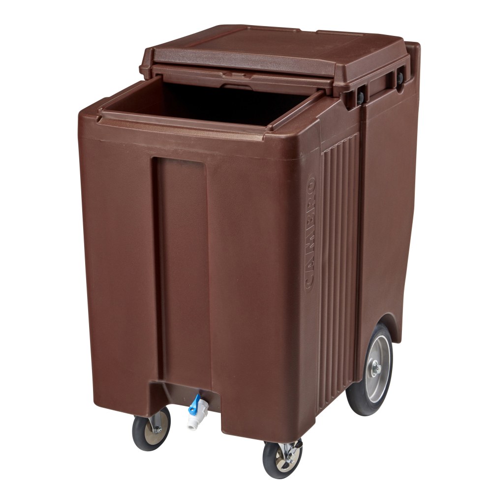 Cambro SlidingLid Ice Caddy, Tall, 200-Lb Capacity, Dark Brown MPN:ICS200TB131