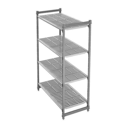 Starter Shelving Unit, Vented Style, 24 in D, 60 in W, 72 in H, 4 Shelves, Brushed Graphite MPN:EACBU246072V4580