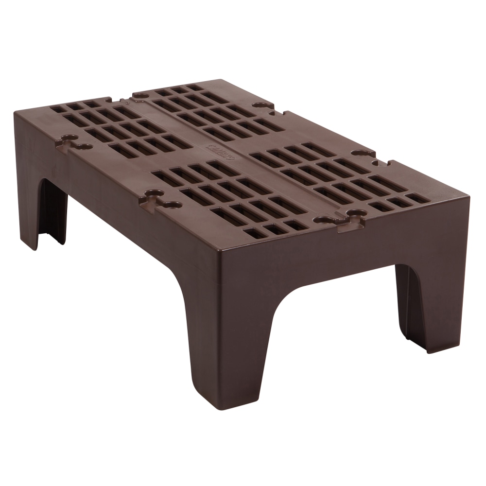 Cambro Vented Dunnage Rack, 12inH x 21inW x 36inD, Dark Brown MPN:DRS360131