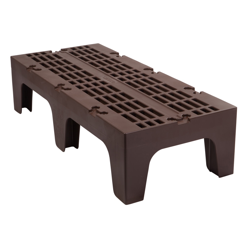Cambro Vented Dunnage Rack, 12inH x 21inW x 48inD, Dark Brown MPN:DRS480131