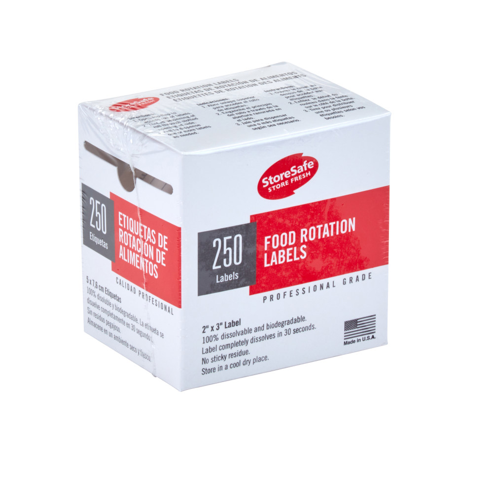 Cambro Bulk Food Rotation Labels, 23SLINB250, 2inW x 3inD, White, Pack Of 250 Labels MPN:23SLINB250