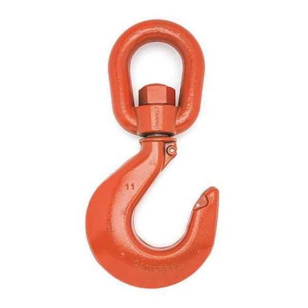 No. 2 Carbon Latched Swivel Hoist Hook, 3/4 Ton PL, Forged Carbon Steel, Painted Blue MPN:3942205PL