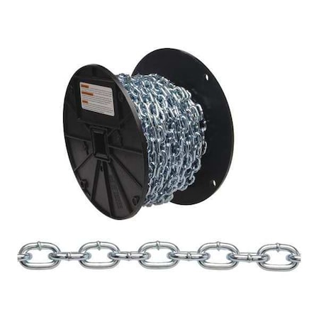 No. 4 Straight Link Machine Chain, Zinc Plated, 100' per Reel MPN:AW0310427