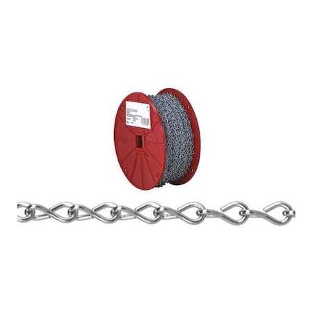 No 14 Single Steel Jack Chain, Zinc Plated, 200' per Reel MPN:AW0801427N