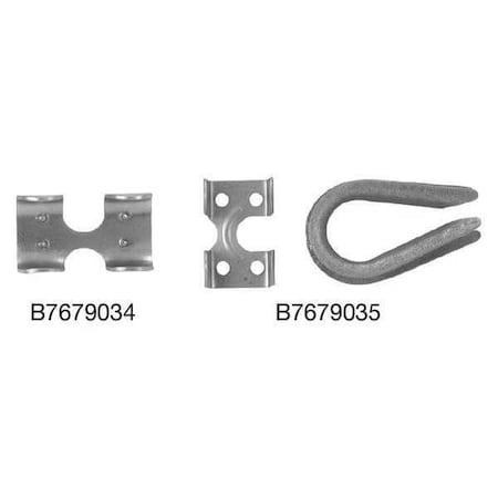 1/2 in Rope Clamp, Zinc Plated, 2 pcs per Bag MPN:B7679034
