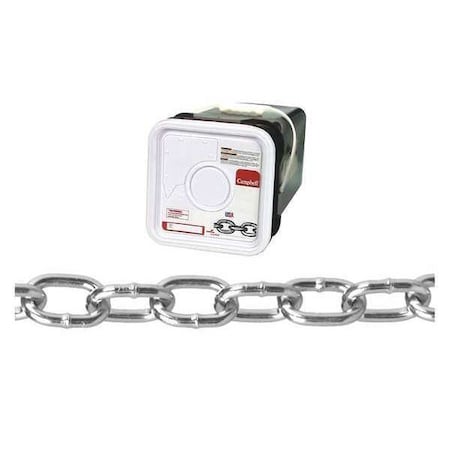 2/0 Passing Link Chain, Zinc Plated, 200' per Square Pail MPN:T0309526