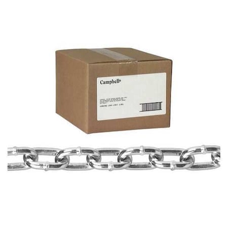 No. 2 Straight Link Machine Chain, Zinc Plated, 100' per Carton MPN:T0310224