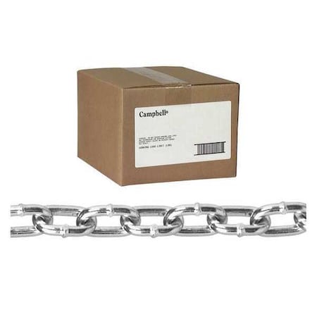 No. 3 Straight Link Machine Chain, Zinc Plated, 100' per Carton MPN:T0310324