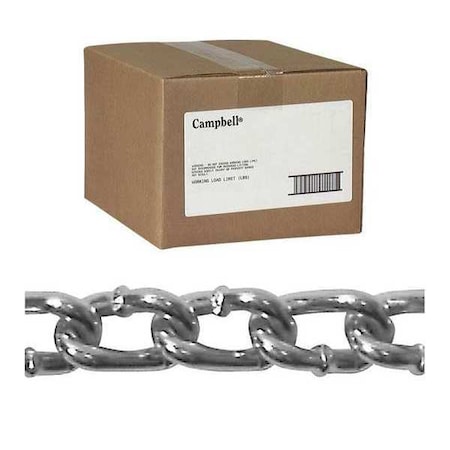 1/0 Twist Link Machine Chain, Zinc Plated, 100' per Carton MPN:T0321024