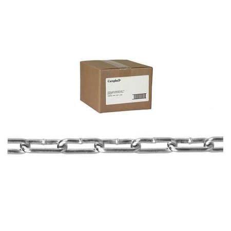 3/0 Straight Link Coil Chain, Zinc Plated, 100' per Carton MPN:T0333024
