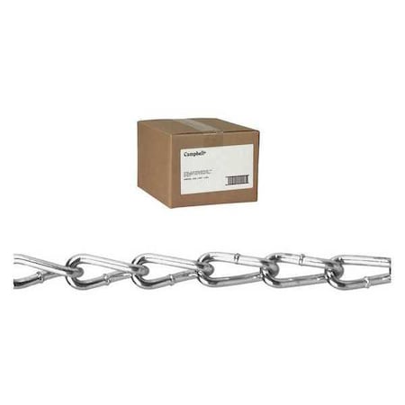 No. 3 Twist Link Coil Chain, Zinc Plated, 100' per Carton MPN:T0340324