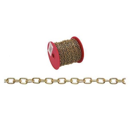 No. 19 Hobby/Craft Oval Link Chain, Brass Plated, 82' per Reel MPN:T0711917