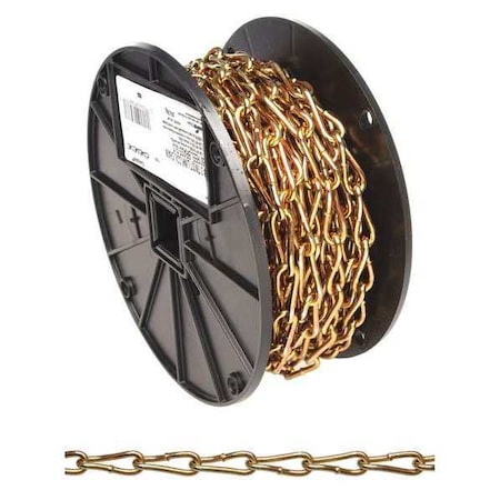 No. 3 Twist Link Coil Chain, Brass Glo, 50' per Reel MPN:T0723167