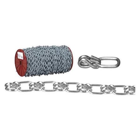 3/0 Lock Link Single Loop Chain, Wrapped, Zinc Plated, 125' per Reel MPN:T0723427