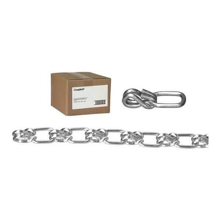 2/0 Lock Link Single Loop Chain, Wrapped, Zinc Plated, 100' per Carton MPN:T0742024