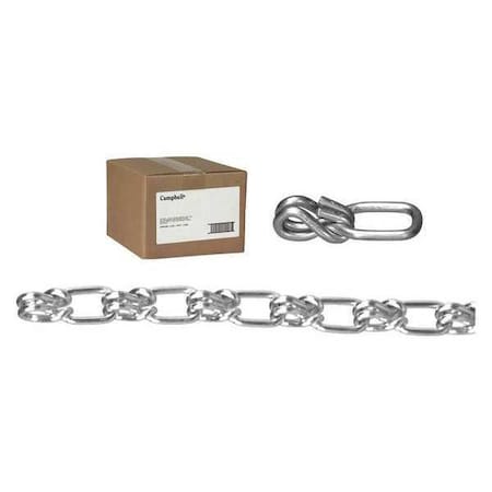 2/0 Lock Link Single Loop Chain, Wrapped, Galvanized, 100' per Carton MPN:T0742034