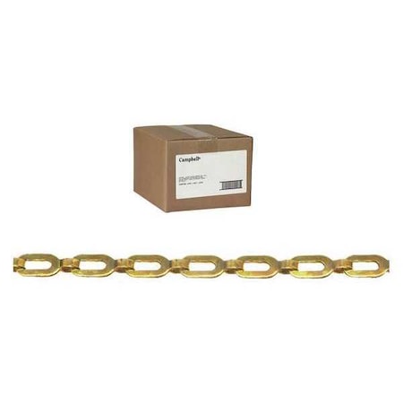 2/0 Brass Plumbers Chain, Bright, 100' per Carton MPN:T0872014N