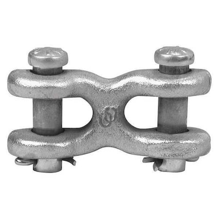 3/8 in Twin (Double) Clevis Link, Forged Steel, Zinc Plated MPN:T5423301