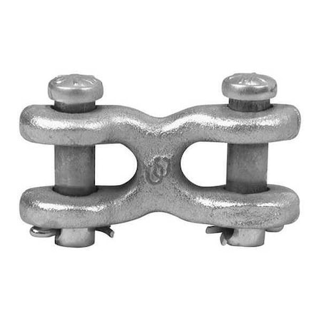7/16 in- 1/2 in Twin (Double) Clevis Link, Forged Steel, Zinc Plated MPN:T5423302