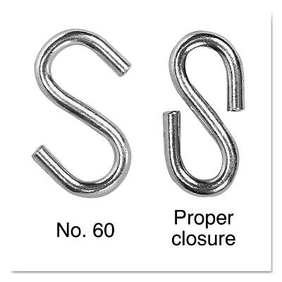 #60 S Hooks Blu-Krome MPN:6106024