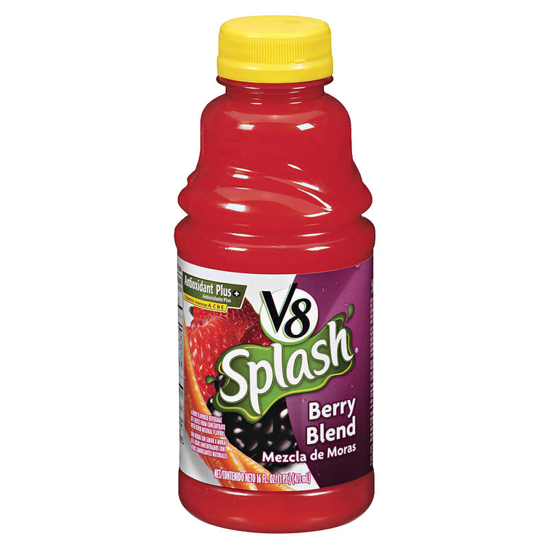 V8 Splash Fruit Juices, Berry Blend, 16 Oz., Box Of 12 (Min Order Qty 2) MPN:CAM5497