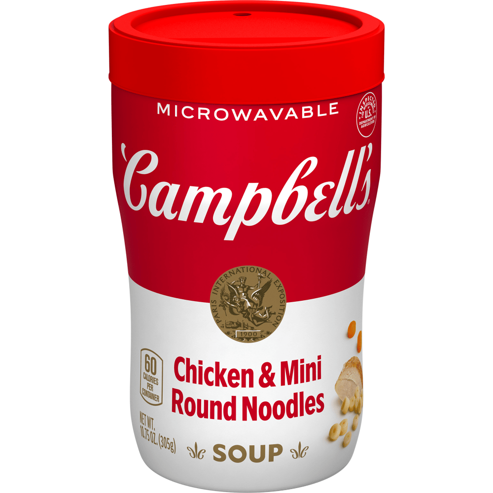 Campbells Soup On The Go Chicken With Mini Noodles Cups, 10.75 Oz, Case Of 8 Cups MPN:200000014982